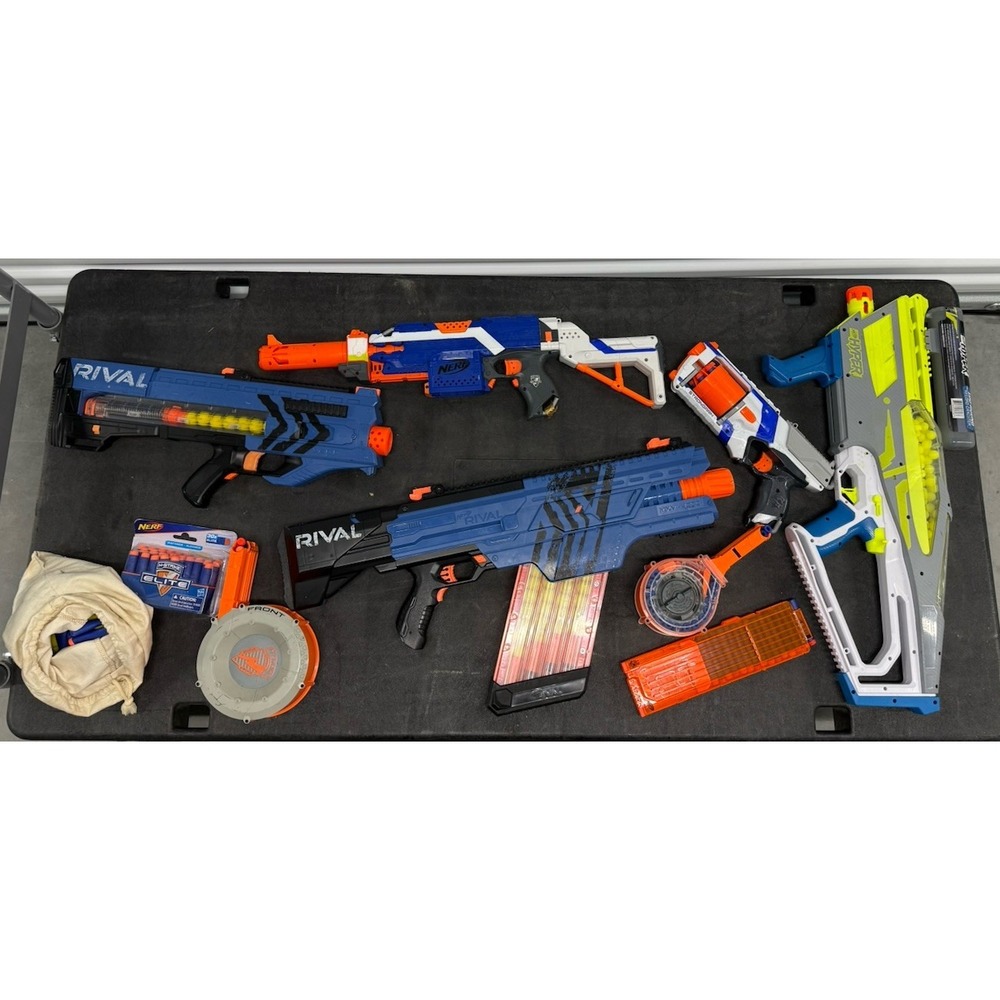 Nerf Rival Hyper N-Strike Blaster Lot of 6 Guns Magazines Ammo As-Is